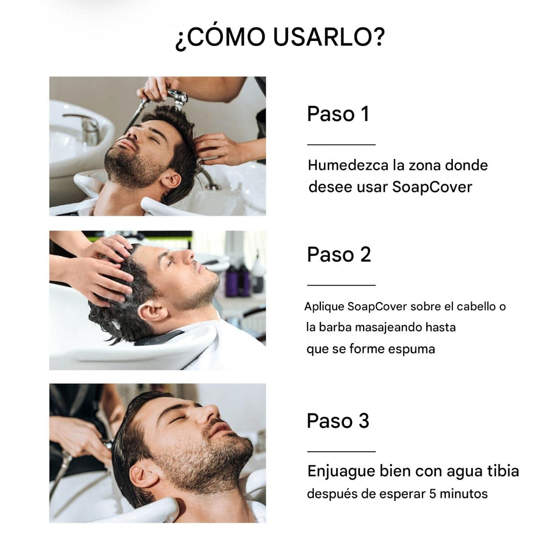 Jabón Cubre Canas Natural y Sin Tinte